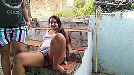 Neighbor Turns Me On Sweeping In Small Dress Showing Huge Ass