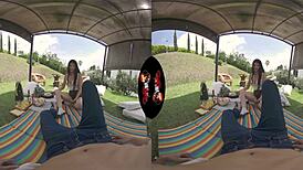 Sexy Cute Teen SHOWS OFF Sexy Areolas In 5K VR Outdoors