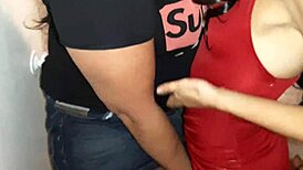 Lesbian Girls Licking Pussy Outside Door While Guests Sit