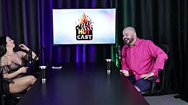 Paulo avelar enjoys sheer red lingerie with models