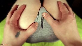 My cute petite pussy filled with cum hard