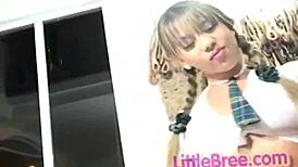 Little Bree gets a cumshot after fucking her teacher in this amateur scene