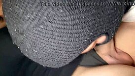 Teen worships big ass with farting and bareback domination in Uber backseat