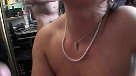 Busty Brunette Mature Drilled Hard in Office