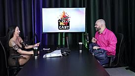 Paulo avelar enjoys sheer red lingerie with models