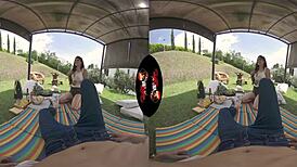 Sexy Cute Teen SHOWS OFF Sexy Areolas In 5K VR Outdoors