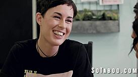 Creeping Around to Turn Her Lesbian - Olive Glass and Alexis Tae