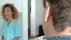 Black teen 18+ delivers skilled blowjob and rides with ease.