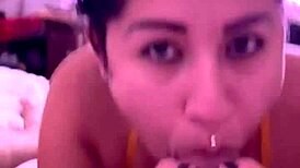 Damn! Latina daddy gets blowjob and anal rimjob action!