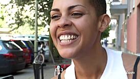 Ersties Daisy, a novelty baker, masturbates her shaved pussy!