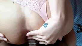 the neighbor fucks me with his big cock and cums in my ass