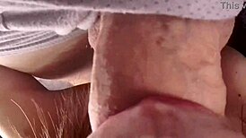 extreme close up pov blowjob fills my mouth with his cum 😍