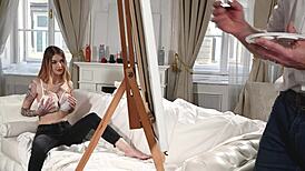 free soft scene - cock hungry SLUT sladyen skaya bangs local artist for casual SEX gp2839