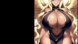 goddess angels ai art compilation featuring submissive asian characters