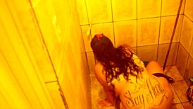 Diary Of A Tattooed BBW Latina Actress Washing The Bathroom During Quarantine