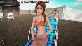 Hey, ever seen a redhead teen like this? What’s she doing with that huge cock in part 8?