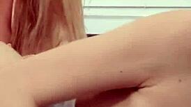 college slut licks anal dildo in reality kings homemade scene