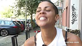 Ersties Daisy, a novelty baker, masturbates her shaved pussy!