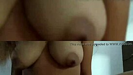 brunette sucks monster cock after pool!