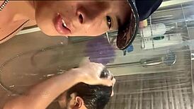Funny straight jock records me in the shower and gives a passionate kiss 😘