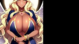 goddess angels ai art compilation featuring submissive asian characters