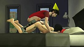 Alodia rides in cowgirl position with intense action!