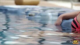 Suggestive Wet Fucking In Jacuzzi With Old Man