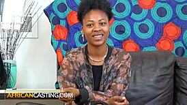 Black Girl Casting Outdoor Rough Blowjob And Pussy Fuck!