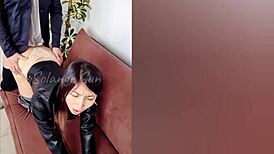 Solange sun trades her ass for hot cum