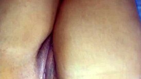 in this hard anal scene, the cum leaks out of her big ass