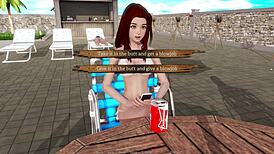 Hey, ever seen a redhead teen like this? What’s she doing with that huge cock in part 8?