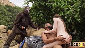 Cuck4k Biggy Creek Bang with Husband Watching Interracial Action