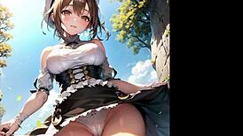 Anime AI Illustration with Big Tits