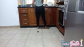 Hey, the madrastra is getting revenge by showing her ass and getting fucked hard!