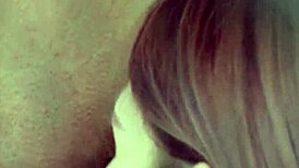 lesbian redhead meets stranger outdoors