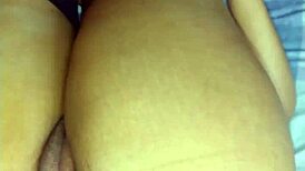 in this hard anal scene, the cum leaks out of her big ass