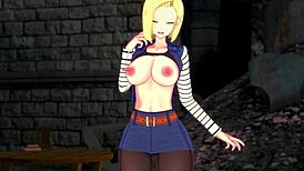 Android 18 sucks and gets fucked in wild POV positions from Dragon Ball Z