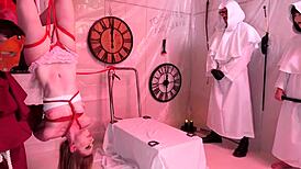 Ass stretched teen gapes wide after huge dildo!