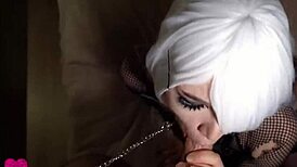 Gray-Haired Hottie in Stockings Fucked Missionary and Filled with Cum on Halloween