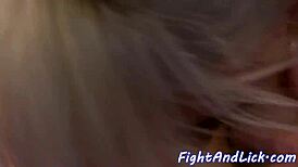 bigass dyke babe fingered after wrestling session