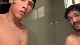 Funny straight jock records me in the shower and gives a passionate kiss 😘