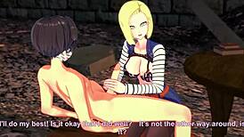 Android 18 sucks and gets fucked in wild POV positions from Dragon Ball Z
