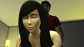 Alodia rides in cowgirl position with intense action!