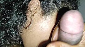 Colombian Babe with Big Ass Gets Throatpie in Bedroom, Cum Covered Pussy