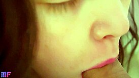 Just a gentle, juicy blowjob leading to an oral creampie moment.