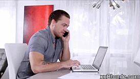 Teen Blonde Voyeur Watches Pussy And Cock Anal