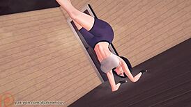 Mikasa and Eren train in Shingeki no Kyojin, riding and doggystyle!