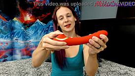 Beyourlover toy review shows petite babe testing dildo and vibrator