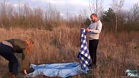 Naïve blonde rammed hard outdoors in shocking first-time filmed encounter