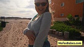 Natural Blonde Cutie Sahara Skye Sucks Charles Dera’s Cock in Car